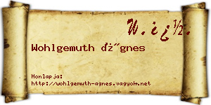 Wohlgemuth Ágnes névjegykártya
